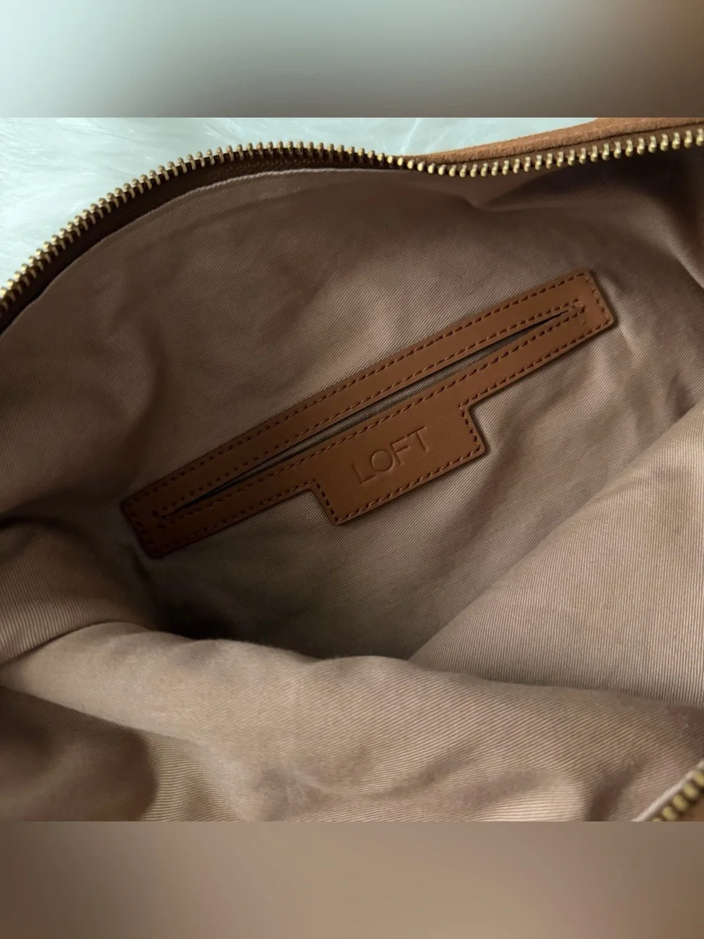 NWOT - LOFT Suede Hobo Bag